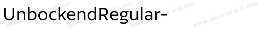 UnbockendRegular字体转换