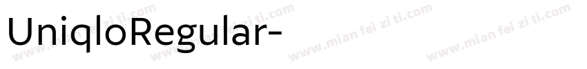 UniqloRegular字体转换