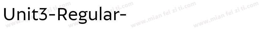 Unit3-Regular字体转换