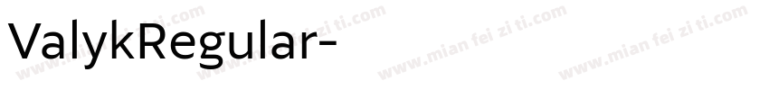 ValykRegular字体转换