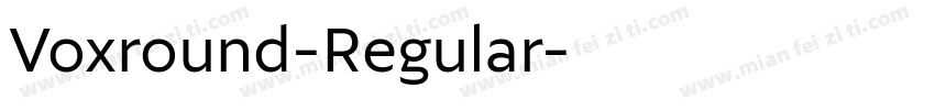 Voxround-Regular字体转换