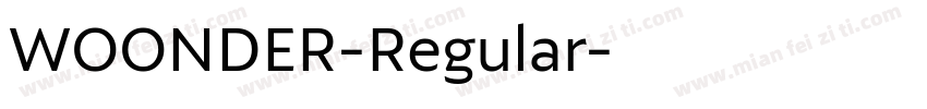 WOONDER-Regular字体转换