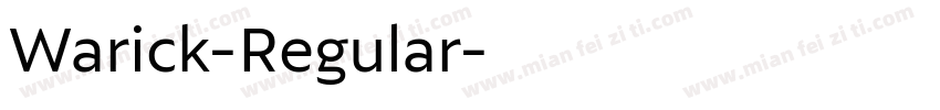 Warick-Regular字体转换