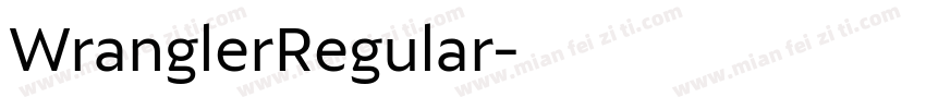 WranglerRegular字体转换