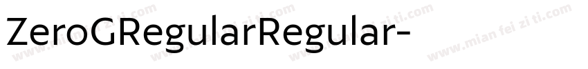ZeroGRegularRegular字体转换
