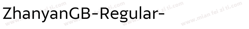 ZhanyanGB-Regular字体转换