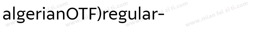 algerianOTF)regular字体转换