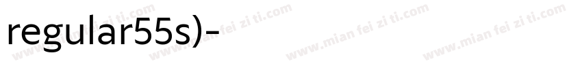 regular55s)字体转换