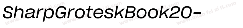 SharpGroteskBook20字体转换