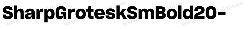SharpGroteskSmBold20字体转换