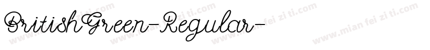 BritishGreen-Regular字体转换