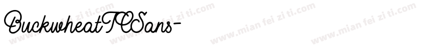 BuckwheatTCSans字体转换
