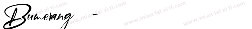 Bumerang字体字体转换