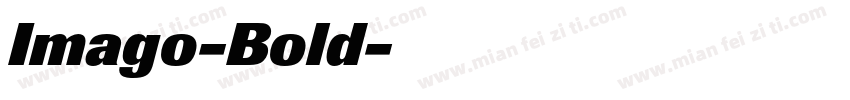 Imago-Bold字体转换