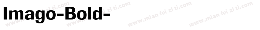 Imago-Bold字体转换