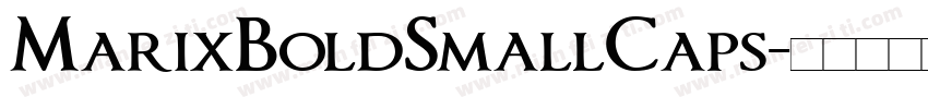 MarixBoldSmallCaps字体转换