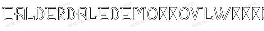 CalderdaleDemo-2Ovlw字体转换