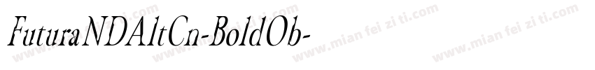 FuturaNDAltCn-BoldOb字体转换