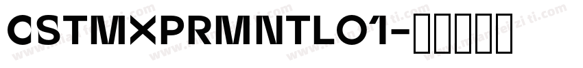 CSTMXPRMNTLO1字体转换