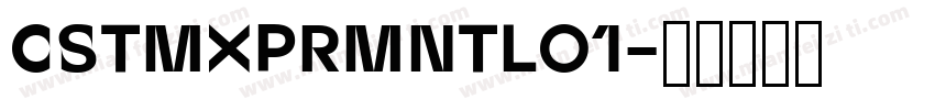 CSTMXPRMNTLO1字体转换