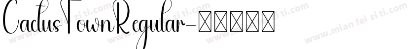 CactusTownRegular字体转换