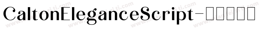 CaltonEleganceScript字体转换