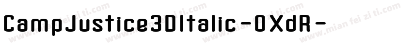 CampJustice3DItalic-0XdR字体转换