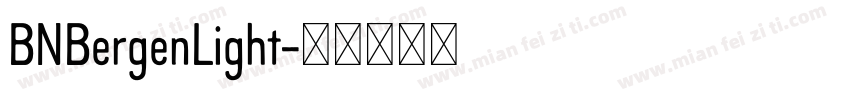 BNBergenLight字体转换