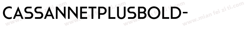 CassannetPlusBold字体转换