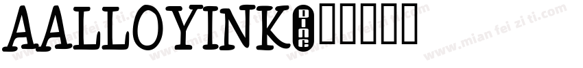 aalloyink字体转换