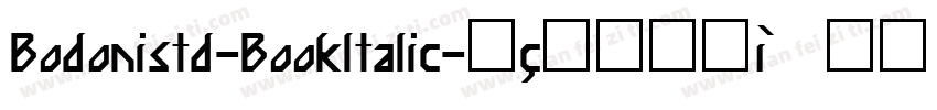 Bodonistd-Bookltalic字体转换