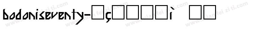 bodoniseventy字体转换
