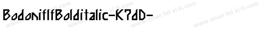 BodoniflfBolditalic-K7dD字体转换