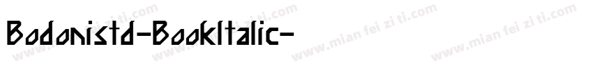 Bodonistd-Bookltalic字体转换