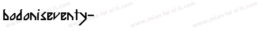 bodoniseventy字体转换