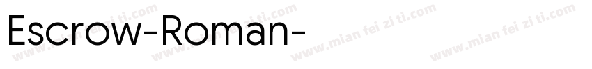 Escrow-Roman字体转换