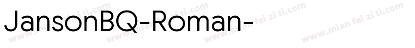 JansonBQ-Roman字体转换