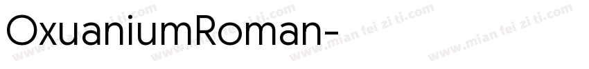 OxuaniumRoman字体转换