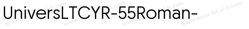 UniversLTCYR-55Roman字体转换