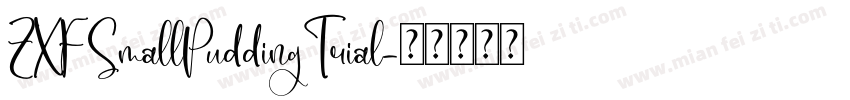 ZXFSmallPuddingTrial字体转换