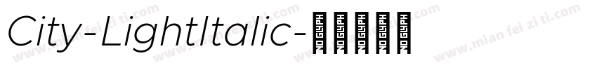 City-LightItalic字体转换