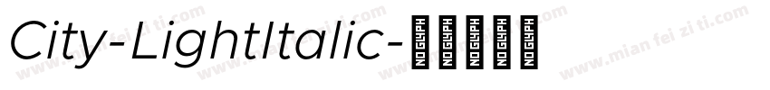 City-LightItalic字体转换