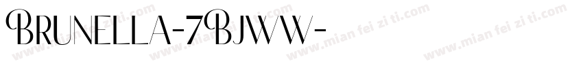 Brunella-7Bjww字体转换
