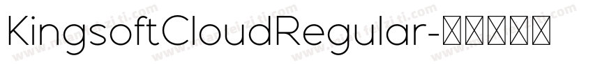 KingsoftCloudRegular字体转换
