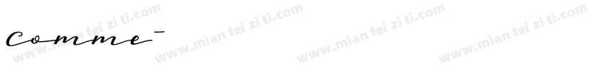 Comme字体转换