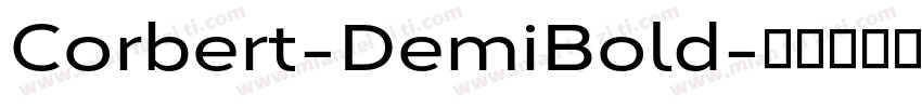 Corbert-DemiBold字体转换