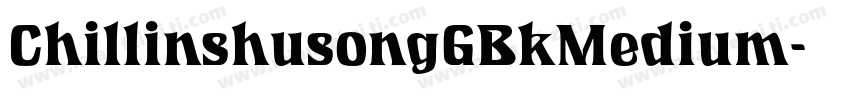 ChillinshusongGBkMedium字体转换