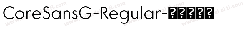 CoreSansG-Regular字体转换