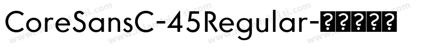 CoreSansC-45Regular字体转换