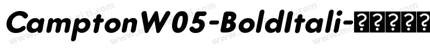 CamptonW05-BoldItali字体转换